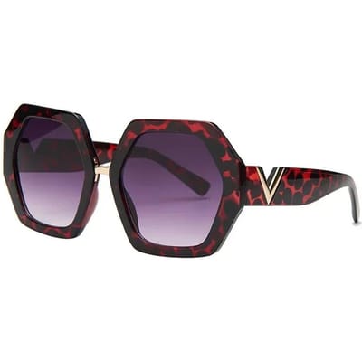 Mode Grote Montuur Zeshoekige Zonnebril Dames Oversized Designer Brillen Mannen Vierkante Zonnebrillen Sunnies Vrouwelijke Gafas De Sol
