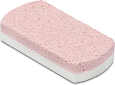 Rojafit Premium Puimsteen - Siliglass - Duo - Grof & Fijn - Rose/Wit - Afm. 10 x 5 x 2 cm.