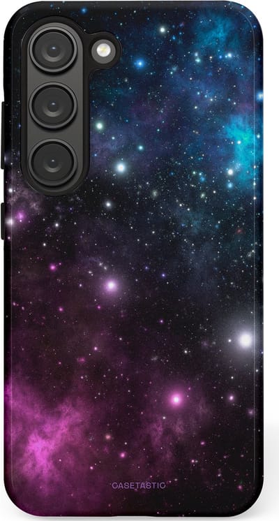 Casetastic Hoesje Geschikt voor Samsung S23 - Stijlvolle Beschermende Duo-layer Case - Nebula gloed