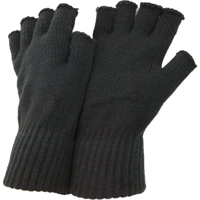 Floso Heren vingerloze winterhandschoenen (Houtskool)