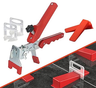 Tegel Nivelleringsysteem 3 mm - Compleet Set met 400 Treklipjes, 100 Wiggen en Tang voor Voegtegelhoogte 3-12 mm