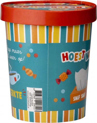 Snoeppot - Beterschap - Candy Bucket - Gevuld met Snoep en Drop