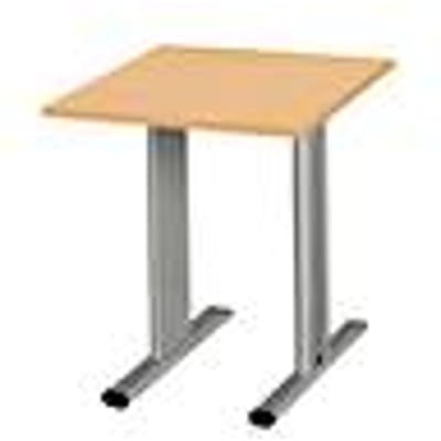 Schäfer Shop  Select Planova vergadertafel, vierkant, 800 x 800 mm, beukendecor, accentlijsten blank alu