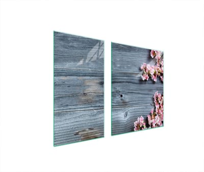 TMK ArtDeko - Snijplank - 90x52 cm - Hout Ontwerp - Gehouwen Glas