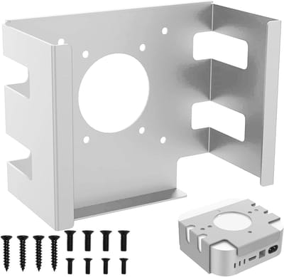 Ondersteunende M4 Houder voor Onder Tafel en VESA Bevestiging - Metalen Desktop Stand en Wandmontage Accessoires voor Thuis en Kantoor in Zilver