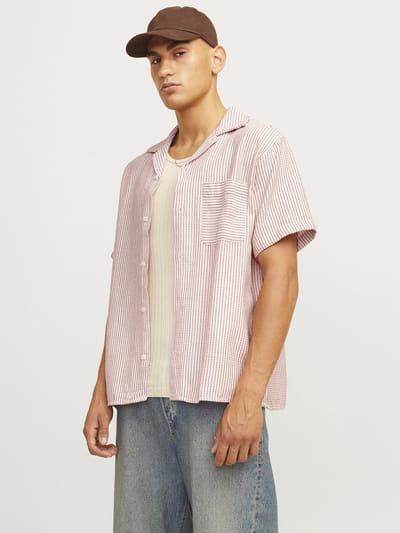 JACK&JONES - JORATLAS STRIPE SHIRT SS LN STYD24 - Heren - Overhemden