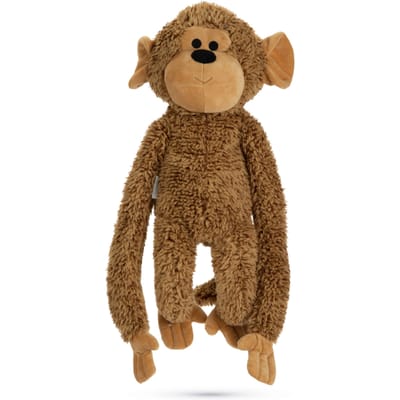 Beeztees Honden knuffel Aap Vik - Honden speelgoed - Hondenspeeltjes - Extra groot - Zonder piep - Pluche - 40x20x13 cm