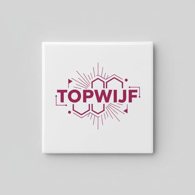 Topwijf Quote Tegel 15x15 cm – Krachtige Nederlandse Compliment Keramische Decoratieve Tegel