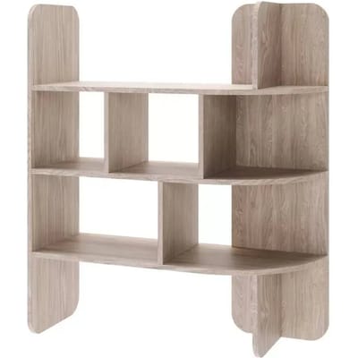 Selsey Contle – Staande kast met open vakken & afgeronde hoeken, in eikenlook, 102 x 120 cm