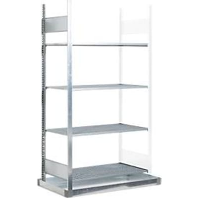 Asecos Gevaarlijke stoffen aanbbouwstelling REG-B 1054, B 1010 x D 525 x H 2000 mm, met opvangbakbodem 32 l en 4 stalen roosterlegborden