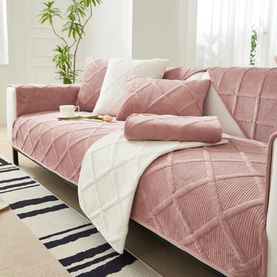 Effen kleur antislip bankhoes dikker zacht pluche bankkussen handdoek voor woonkamer meubilair decor kussenovertrekken bankhoezen 90x120cm 1pcs