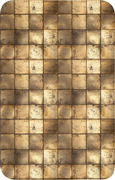 WC mat 50x80 cm - Antislip - Geometrisch - Tegels - Goud - Toiletmat - Vloermat - Douchemat - Toilet tapijt - Toiletmatten