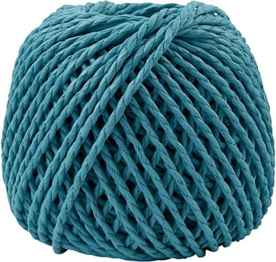 Papier Garen, dikte 2,5-3 mm, turquoise, 150 gr, 40 m/ 1 bol