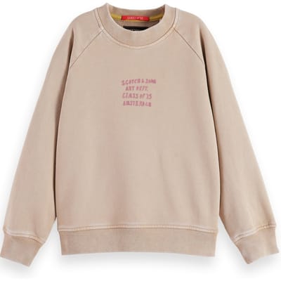 Scotch & Soda Girl Relaxed-fit Raglan Artwork Sweatshirt Plaza Taupe Taglia: 4 | Maglioni Outlet | kids | Nero
