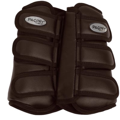 Pagony Dressage Boots Voor - Maat: Cob - Donkerbruin - Kunstleer
