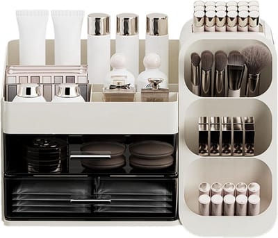 Huidverzorging Organizer - Make-up Opberger - Cosmetica Sorteren - Gelaagde Opbergruimte - 35x19x25cm - Transparant