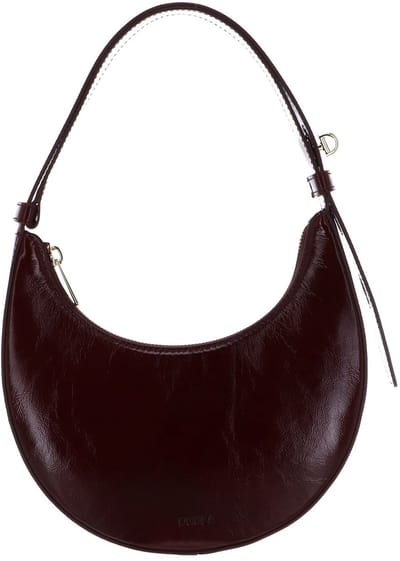 FURLA Leren schoudertas avondtas Delizia Mini Shoulder Bag Rubino wijnrood