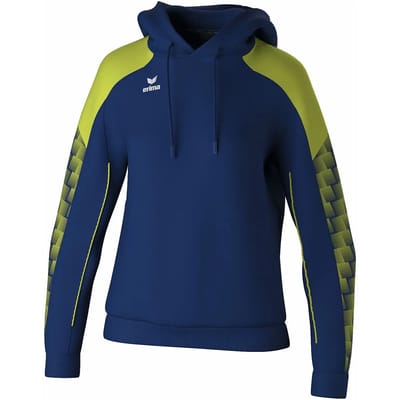Erima Evo Star Sweatshirt Met Capuchon Dames - Marine / Geel | Maat: 34