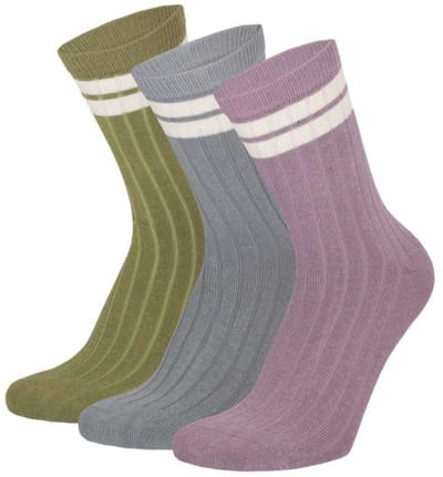 Apollo - Girls - Meisjes - Sokken - Rib - Sportief - 3-pack - Maat 31/34