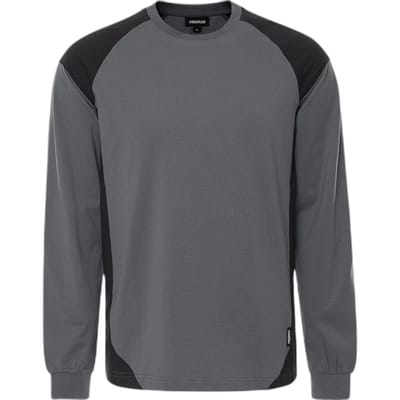Fristads Heavy T-shirt lange mouw 7071 GTM - Grijs/Zwart - S