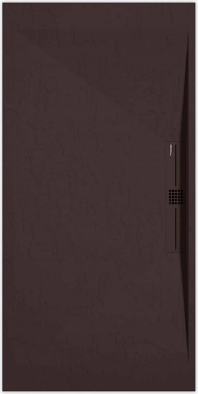 Sanifun douchebak Stone Side Chocolate Slate 1000 x 900 P
