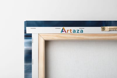 Artaza Canvas Schilderij Drieluik Abstracte Kunst - Blauwe Verf - 120x60 - Foto Op Canvas - Canvas Print