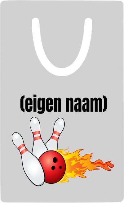 Hacebo® - bowling kegels vuur met eigen naam metalen boekenlegger - Bowlen - ieman die graag bowlt - sport - bal - kegels - cadeau - verjaardag - kado Bladwijzer boekenleggers - 7.6 cm x 5cm