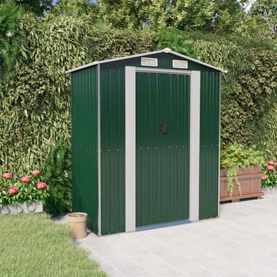 vidaXL - Tuinschuur - 192x108x223 - cm - gegalvaniseerd - staal - groen