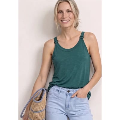 Top met V-hals en decoratief detail