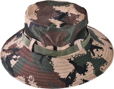 Decopatent - Camouflage Jungle Hoed - Bucket Hat Safari - Vissershoedje Heren - Dames - Volwassenen - Maat 56/58 - Zonnehoed Outdoor Vissershoed - Kleur: Army GROEN / BRUIN