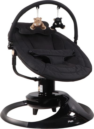 MamaLoes Nola Zwart Deluxe Elektrische Babyschommel
