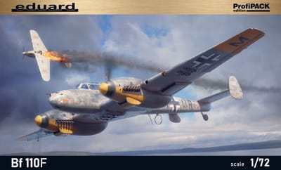 Eduard Modelbouwpakket Vliegtuigen - 7084 Messerschmitt Bf 110F WWII - ProfiPACK Edition - Duits Propellervliegtuig Plastic - 1:72 - Modelbouw
