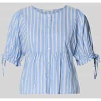 relaxed fit blouse van katoen- en viscosemix