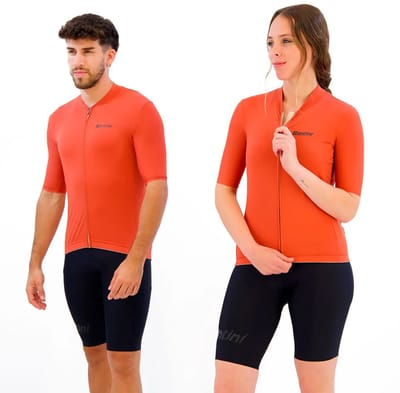 Santini Sensation Korte Mouw Wielertrui Oranje S