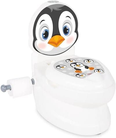 Pilsan Potty Penguin 07565, muziek, licht, toiletpapierhouder, deksel, wit