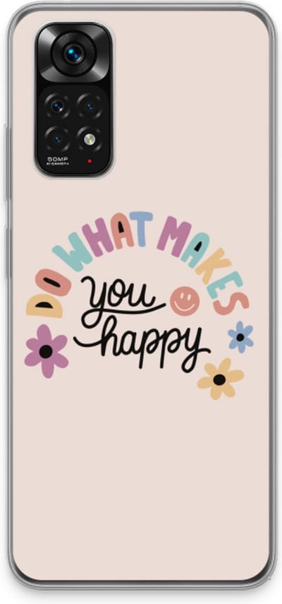 Case Company® - Hoesje geschikt voor Xiaomi Redmi Note 11 hoesje - Happy days - Soft Cover Telefoonhoesje - Bescherming aan alle Kanten en Schermrand