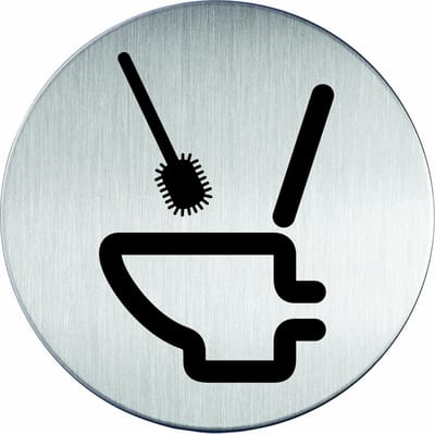 Pictogram|Deurbordje|Gebruik toiletborstel