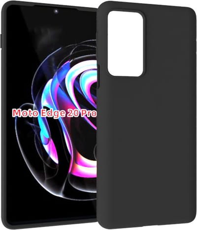 Hoesje Geschikt voor Motorola Moto Edge 20 Pro - Zwart Siliconen Case