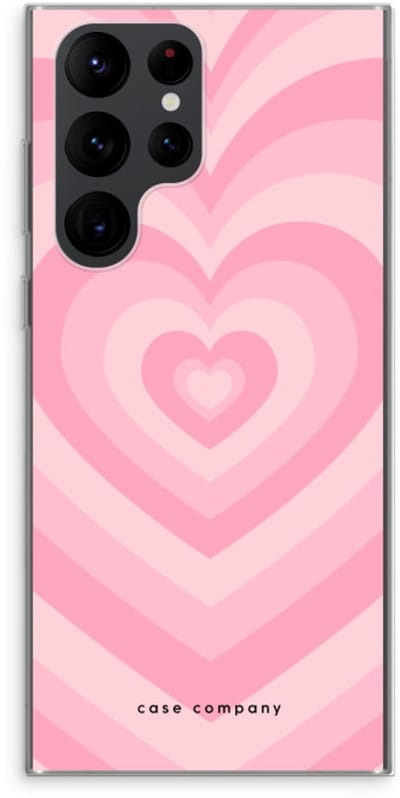 Case Company® - Hoesje geschikt voor Samsung Galaxy S22 Ultra hoesje - Hart Roos - Soft Cover Telefoonhoesje - Bescherming aan alle Kanten en Schermrand