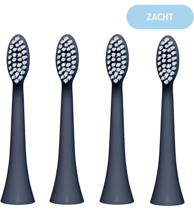 Smyle Opzetborstels voor Smyle Elektrische Tandenborstel – 4 Stuks – Ocean Bound Gerecycled Plastic – Soft – Zwart