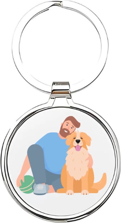Akyol - hondenbaasje Sleutelhanger - Honden - hondenliefhebbers - honden - dieren liefhebbers - puppy - huisdieren sleutelhanger - hondenpoot - love my dog - hond - labrador - herdershond - border collie - dog - 4 x 7,5 CM