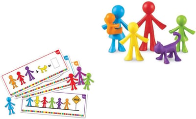 Learning Resources - Familie - Figuren 72 stuks + Opdrachtkaarten - Kleurrijk - Mensenfamilie