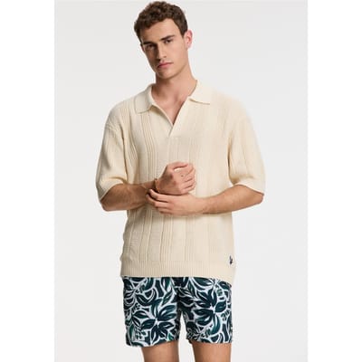 Shiwi Pitt Knitted Polo Solid Beige Größe: S | Pullover Outlet | Herren | Braun