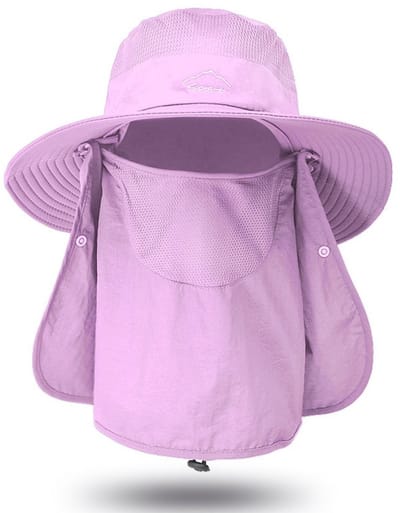 Zonnehoed - Rand 10 cm - Hoofdomtrek 56-62 cm - Unisex vissershoed - Hoed met brede rand - UV-bescherming - Geschikt voor buitenactiviteiten - Biedt bescherming voor gezicht en nek - Vissershoed - Sneldrogende zomerhoed voor buiten - Zonnehoed