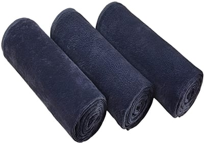 Famanu - Microvezel Sporthanddoeken Sneldrogende en Absorberende Gymhanddoek Workout Zweethanddoeken Voor Sportschool, Yoga, Camping, 3 Stuks 40 cm x 80 cm,Grijs