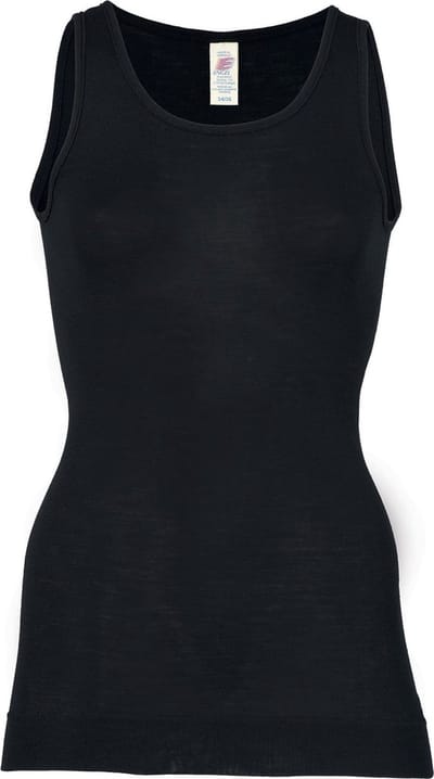 Dames Longtop - Lang Hemd van Zijde en Merino Wol - GOTS - Engel Natur zwart 42/44L