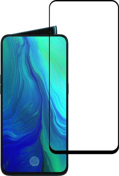 Smartphonica Screenprotector Geschikt voor Oppo Reno 10x Zoom - Full Cover Tempered Glass - Gehard glas Geschikt voor Oppo Reno 10x Zoom geschikt voor Oppo Reno 10x Zoom