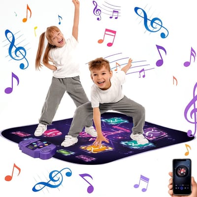 Pumpify Dansmat – Muziekmat – Speelmat – Educatief Bewegingsspel – Dansmat Voor Meisjes – 15 Verschillende Levels – Bluetooth – Antislip Onderkant – Speelgoedboek – Speelgoed – 3 Jaar – 4 Jaar – 5 Jaar – 6 Jaar – 7 Jaar – 8 Jaar – 9 Jaar – 10 Jaar