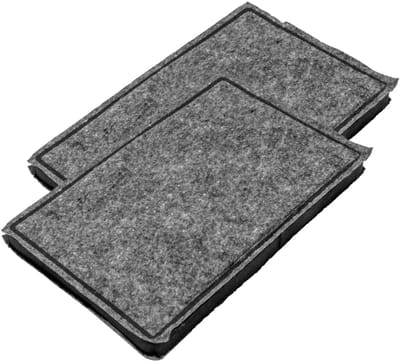 Multaparts® koolstoffilter afzuigkap 24,2 x 15 x 2 cm - set van 2 stuks - | Filtercassette met actief kool om geurtjes tegen te gaan | Alternatief voor Miele DKF19-1, 9231860, FWKM-1423