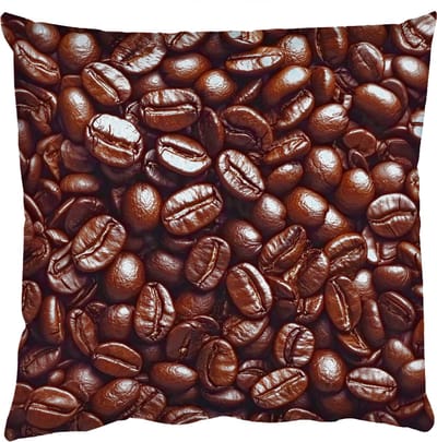 Sierkussens - Kussentjes Woonkamer - 50x50 cm - Bonen - Close-up - Donkerbruin